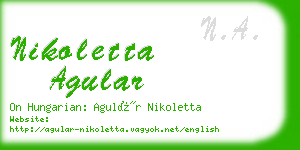 nikoletta agular business card